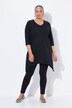 Pointed Hem Knit Cotton Tunic