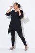 Pointed Hem Knit Cotton Tunic