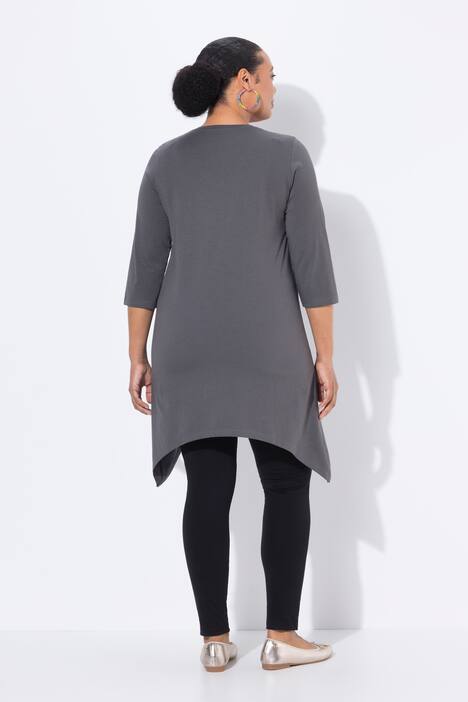 Pointed Hem Empire Knit Tunic