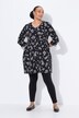 Longshirt, A-lijn, V-hals, 3/4-mouwen, zakken