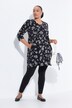 Longshirt, A-lijn, V-hals, 3/4-mouwen, zakken
