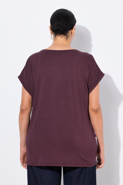 T-shirt dal taglio oversize con stampa grafica, scollo a girocollo e mezze maniche