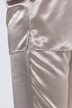 Satijnen blouse, metallic effect, ronde hals, korte mouwen