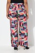 Pantalon en satin imprimé. Taille élastique et jambe large