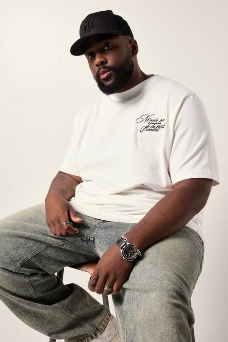STHUGE T-Shirt, Halbarm, Stickereien, bis 8 XL