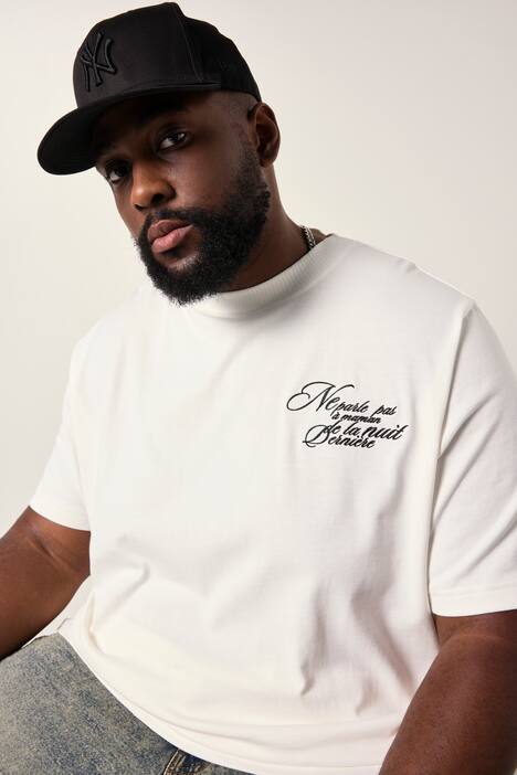 STHUGE T-Shirt, Halbarm, Stickereien, bis 8 XL