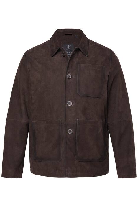 Kožená bunda JP1880, kůže, semiš, límeček, do 7XL