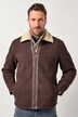 JP1880 leren jas, lamsleer, echt lamsnappaleer, binnenkant van teddy pluche, tot 7XL