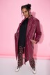 Jas, leerlook, taille met trekkoord