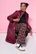 Jas, leerlook, taille met trekkoord