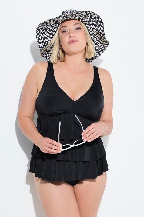 Flounce Panel Tankini Set