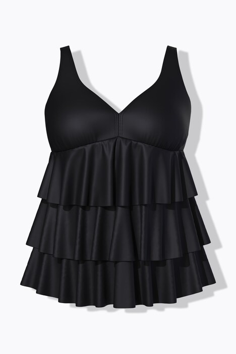Flounce Panel Tankini Set