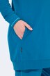 Giacchetta dal taglio oversize in felpa con pistagna, cappuccio e zip a cursore doppio