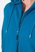 Giacchetta dal taglio oversize in felpa con pistagna, cappuccio e zip a cursore doppio