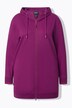 Mikina, ozdobná lemovka, oversize, kapuce, dvoucestný zip