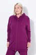 Mikina, ozdobná lemovka, oversize, kapuce, dvoucestný zip