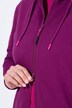 Mikina, ozdobná lemovka, oversize, kapuce, dvoucestný zip