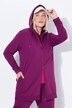 Mikina, ozdobná lemovka, oversize, kapuce, dvoucestný zip