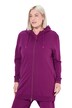 Mikina, ozdobná lemovka, oversize, kapuce, dvoucestný zip
