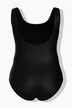 Costume da bagno senza coppe con righe e scollo rotondo