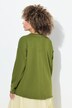 Sweat-shirt à encolure en V et manches longues, message imprimé avec paillettes