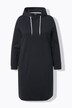 Abito loungewear con cappuccio, interno felpato e orli a costine