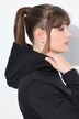 Abito loungewear con cappuccio, interno felpato e orli a costine