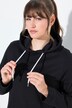 Abito loungewear con cappuccio, interno felpato e orli a costine