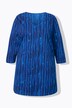 Longshirt, batikpatroon, A-lijn, V-hals, 3/4-mouwen