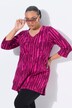 Longshirt, batikpatroon, A-lijn, V-hals, 3/4-mouwen