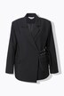 Blazer, forma recta, pasador decorativo en el lateral