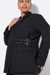 Blazer, forma recta, pasador decorativo en el lateral