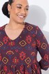 Longshirt, A-lijn, V-hals, 3/4-mouwen, zakken