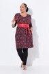 Longshirt, A-lijn, V-hals, 3/4-mouwen, zakken