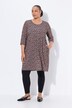 T-shirt long, décolleté en V et manches 3/4, coupe évasée