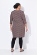T-shirt long, décolleté en V et manches 3/4, coupe évasée
