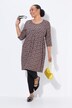 T-shirt long, décolleté en V et manches 3/4, coupe évasée