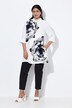 Chemisier coupe évasée, motif batik, col chemise et manches 3/4