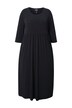 Žerzejové maxi šaty, A střih, kulatý výstřih, 3/4 rukávy, kapsy