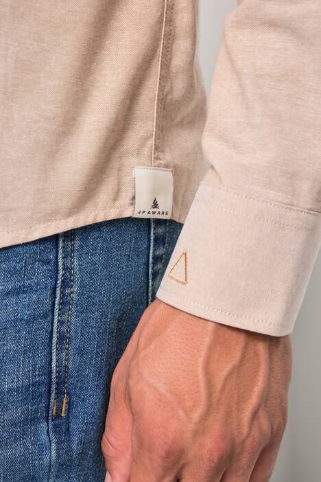 JP AWARE Oxford-Hemd, Nachhaltigkeit, Langarm, GOTS-zertifizierte Biobaumwolle, bis 8 XL