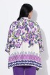 Blusa, Paisley, forma en A, cuello camisero, manga 3/4
