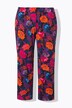 7/8 žerzejové kalhoty, potisk, rovné nohavice, elastický pas