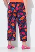 7/8 žerzejové kalhoty, potisk, rovné nohavice, elastický pas