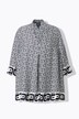 Geometric Print 3/4 Sleeve Blouse