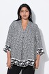 Geometric Print 3/4 Sleeve Blouse