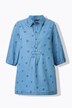 Blusa con fiocchi ricamati, collo da camicia e maniche a 3/4