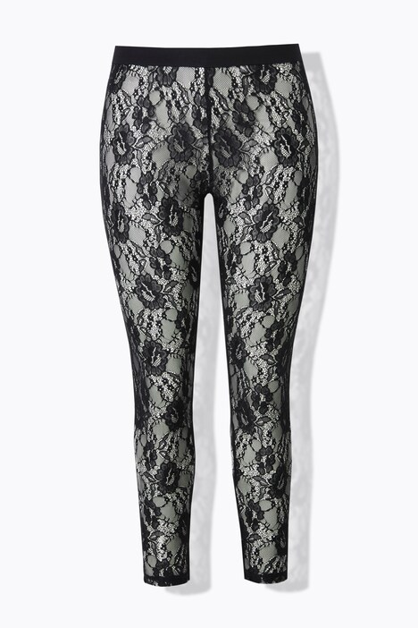 Kanten legging, ouvert, open kruis