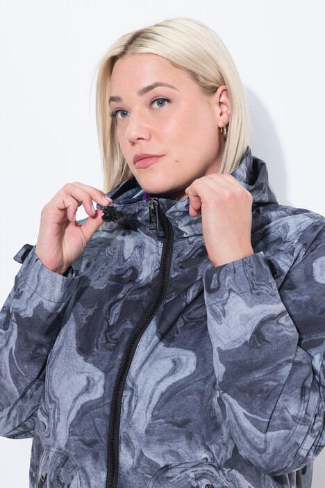 Regenmantel, wasserdicht, A-Linie, Seiten-Zipper, Kapuze