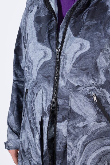 Regenmantel, wasserdicht, A-Linie, Seiten-Zipper, Kapuze