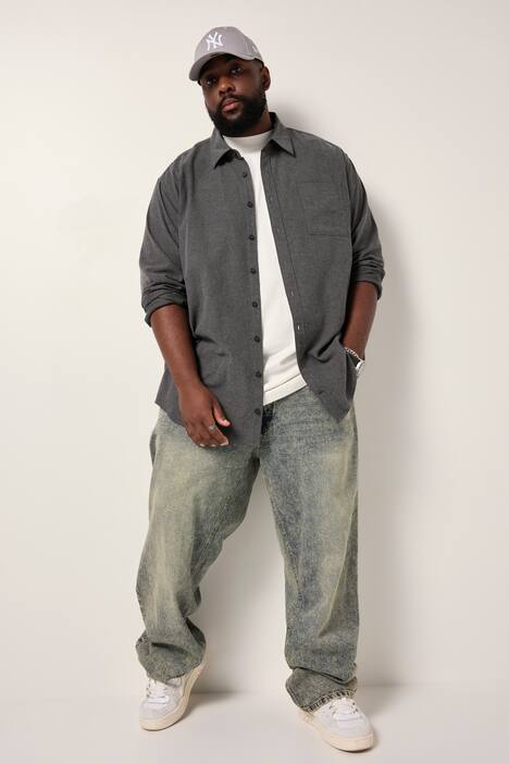 STHUGE Flanellhemd, Langarm, Modern Fit, bis 8 XL